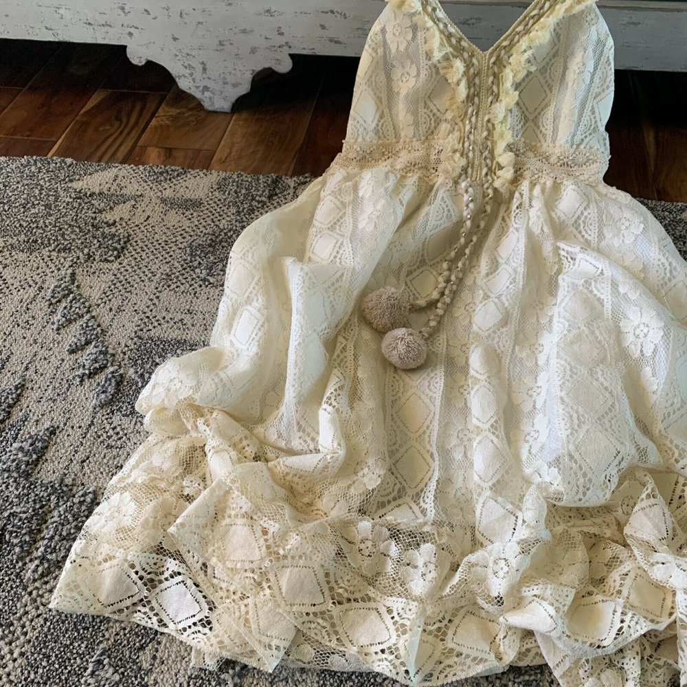 New Boho Lace Sundress Beach Festival Dress - Picture 6 of 10